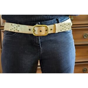 Vintage Y2K Studded Leather Belt, Size Large